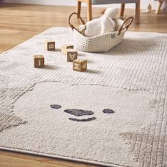 Tapis enfant beige / crème, tapis intérieur petit ourson, poils ras, tapis frisé très doux  - vertbaudet enfant