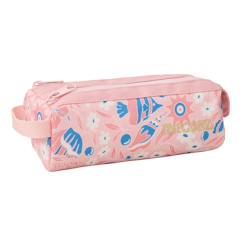 -Trousse à crayons rectangulaire 2 compartiments 21 cm