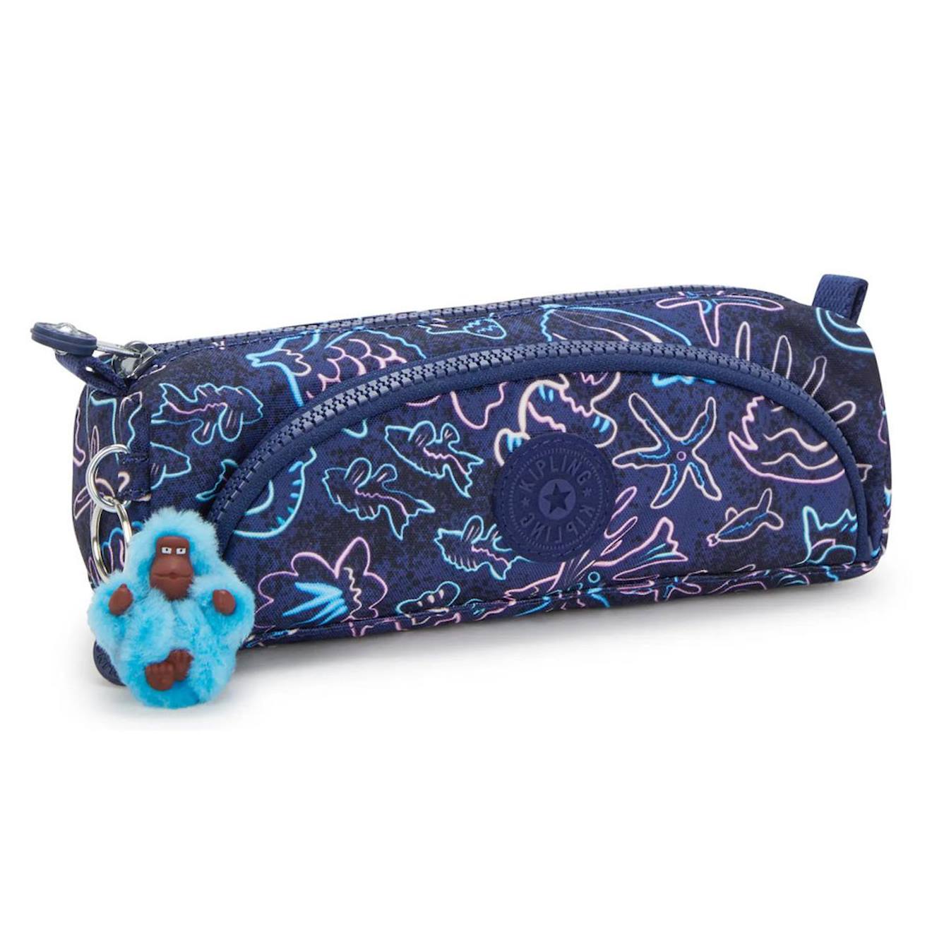Trousse Fille 2 Compartiments Kipling Cute Disco Fish 22 Cm - Porte Cl Singe Inclus Bleu Rose 31 €