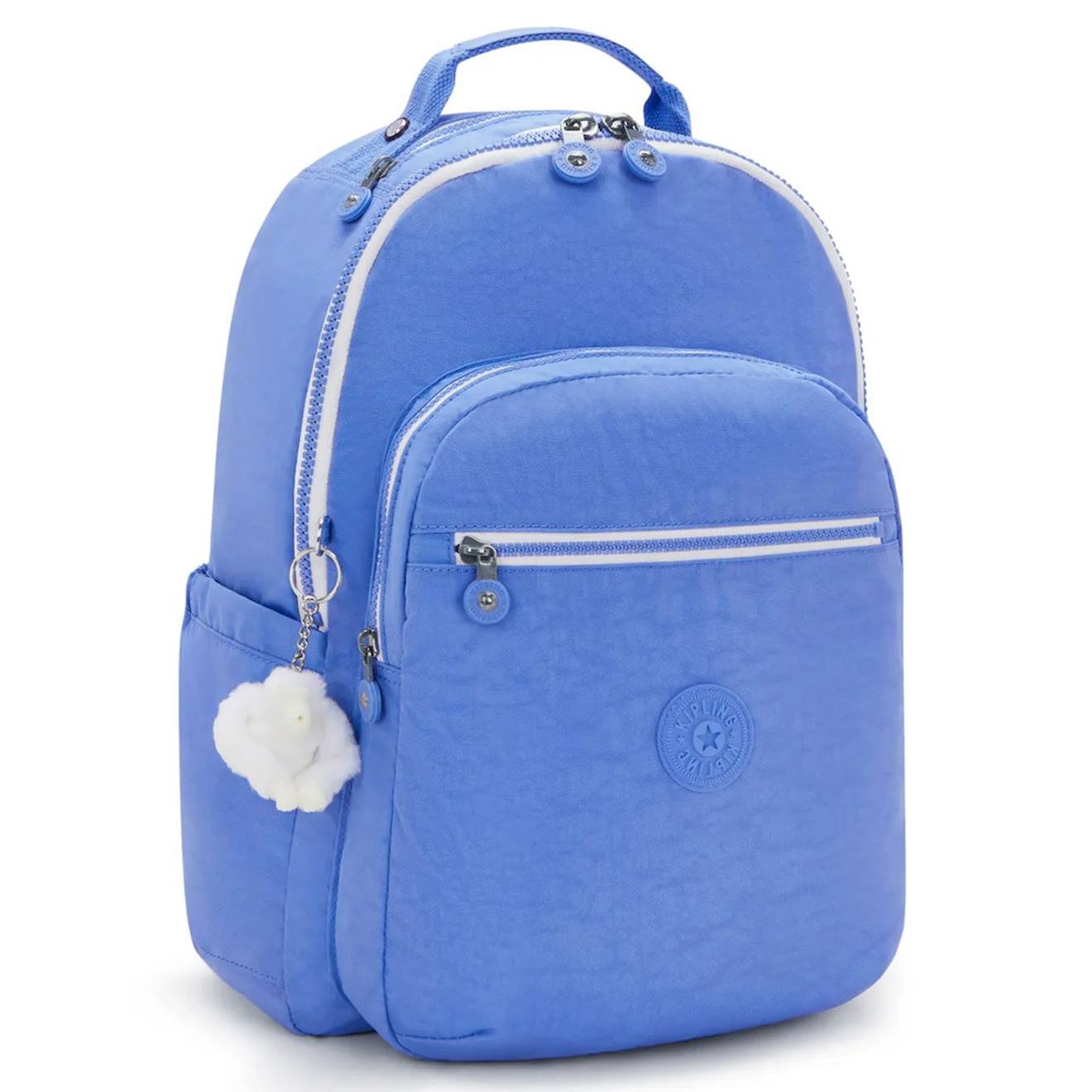 Sac À Dos Kipling Seoul Cocktail 44 Cm - Compartiment Pour Ordinateur Bleu / Blanc