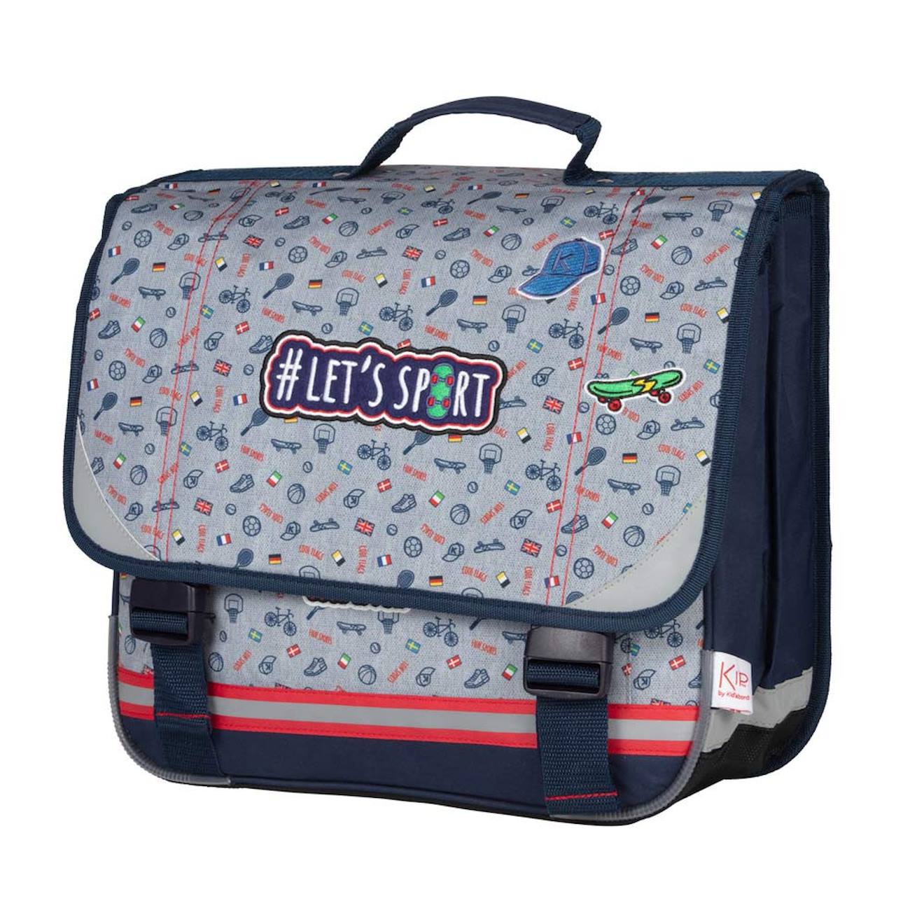 Cartable Garon Kip Flag Club 38 Cm Bandes Rflchissantes 2 Compartiments Rouge 36 €