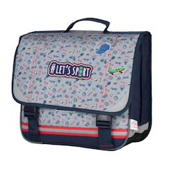 -Cartable garçon kip flag club 38 cm à bandes réfléchissantes – 2 compartiments