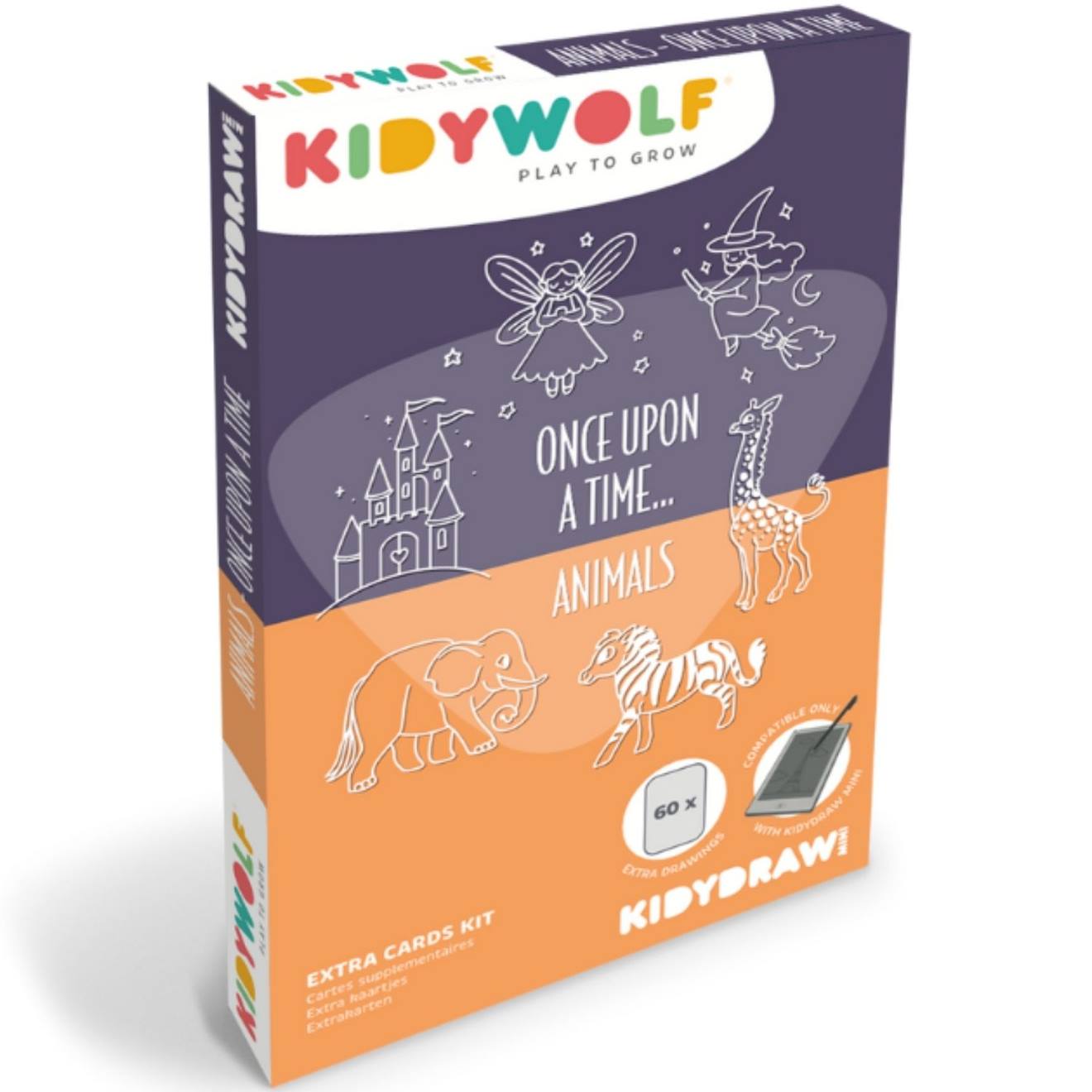 Recharge Kidydraw Mini 60 Cartes Il Était Une Fois Et Animaux Orange - Il Était Une Fois Et