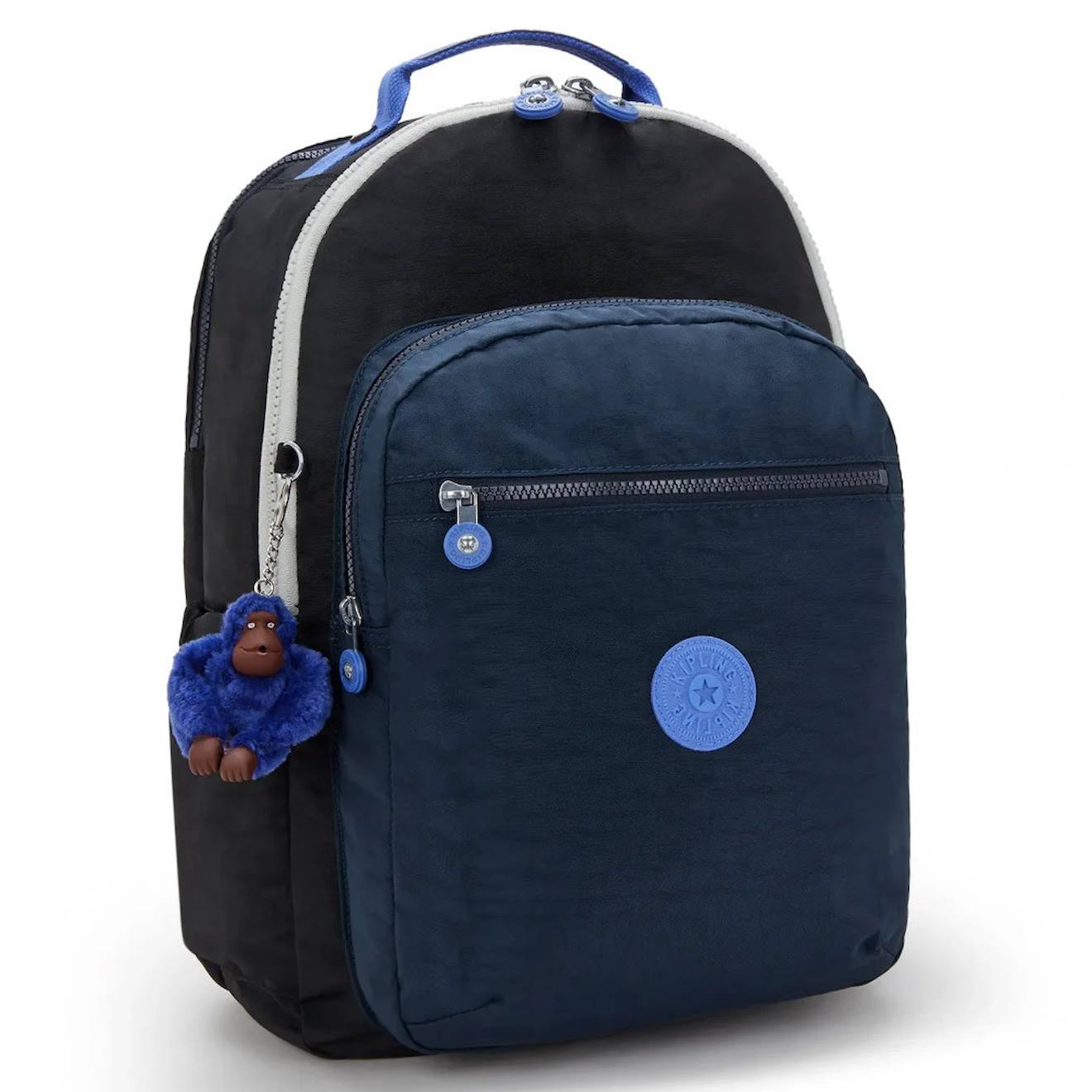Sac À Dos Kipling Seoul Lap True Block 44 Cm - Emplacement Pour Ordinateur Bleu / Blanc