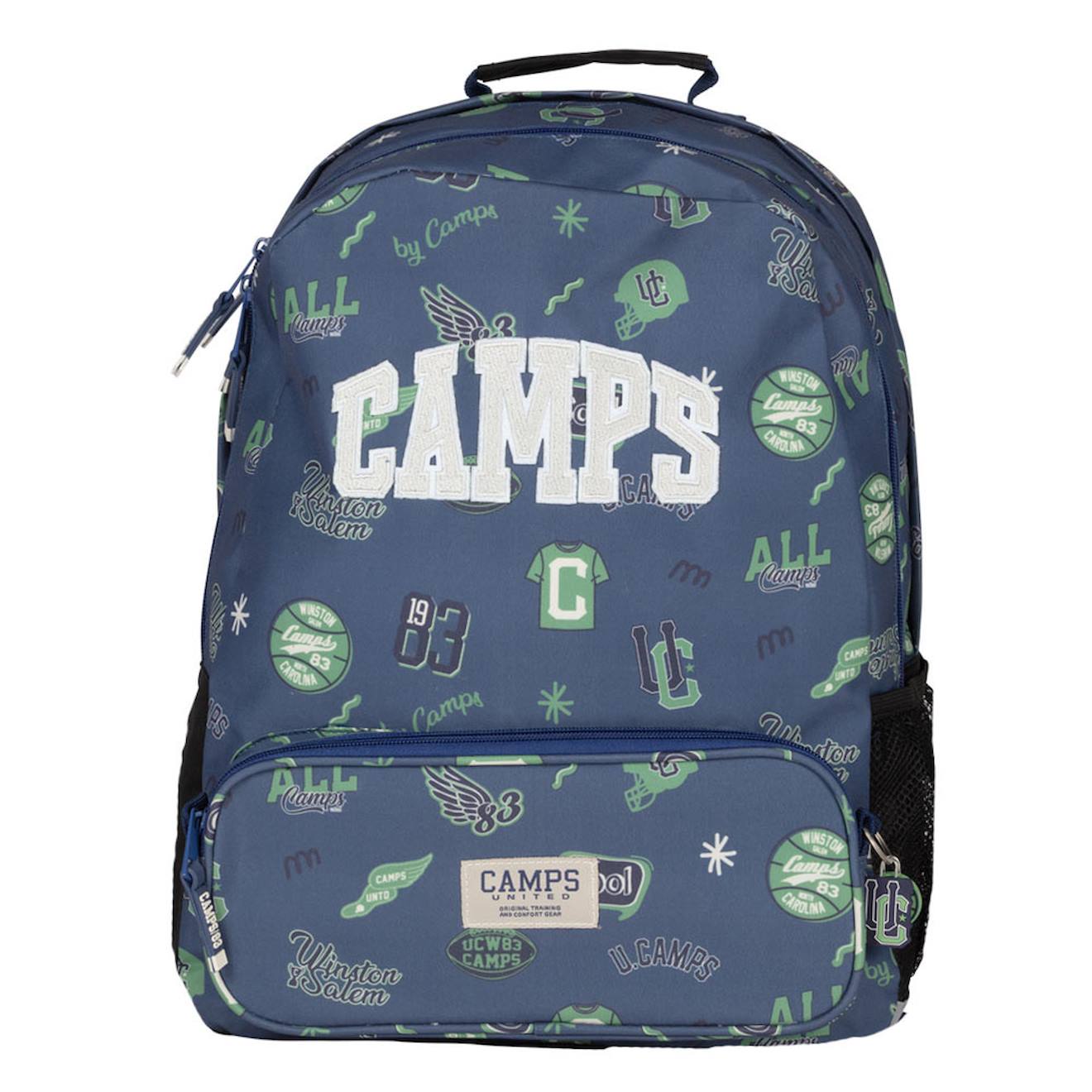 Sac À Dos Enfant Camps Boy 42 Cm – 2 Compartiments Zippés Bleu Marine