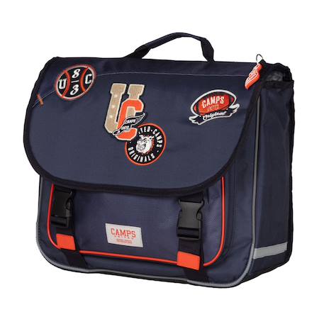 Fille-Cartable fille camps 38 cm multi patch – fermoirs 2 tucks en pvc