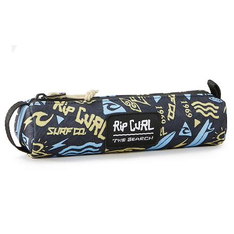 Trousse ronde rip curl surf 21 cm à fermeture zippée Noir / jaune 1 - vertbaudet enfant 