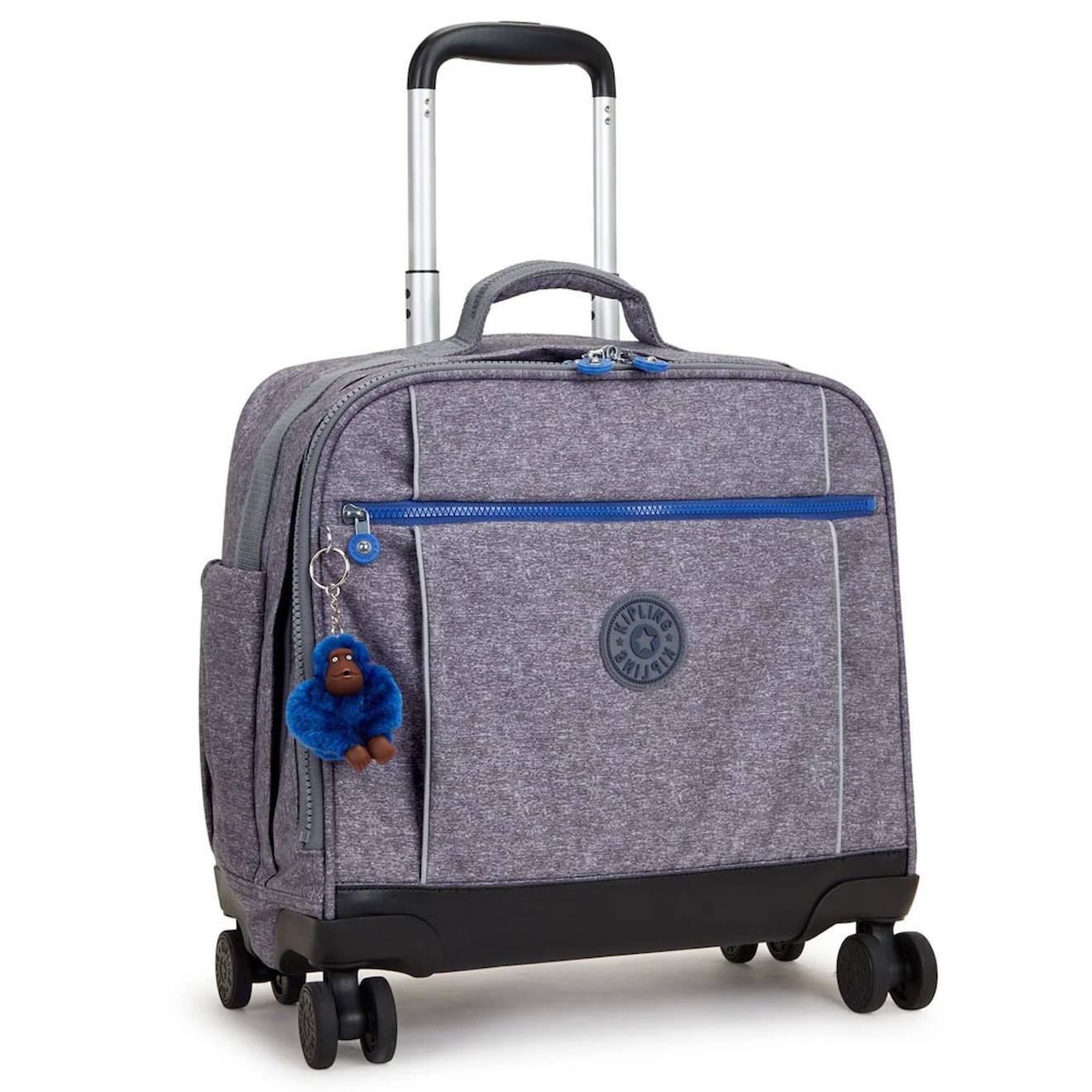 Cartable Avec 4 Roulettes Kipling New Storia Almost Jersey 41 Cm - Robuste Et Imperméable Gris / Bleu