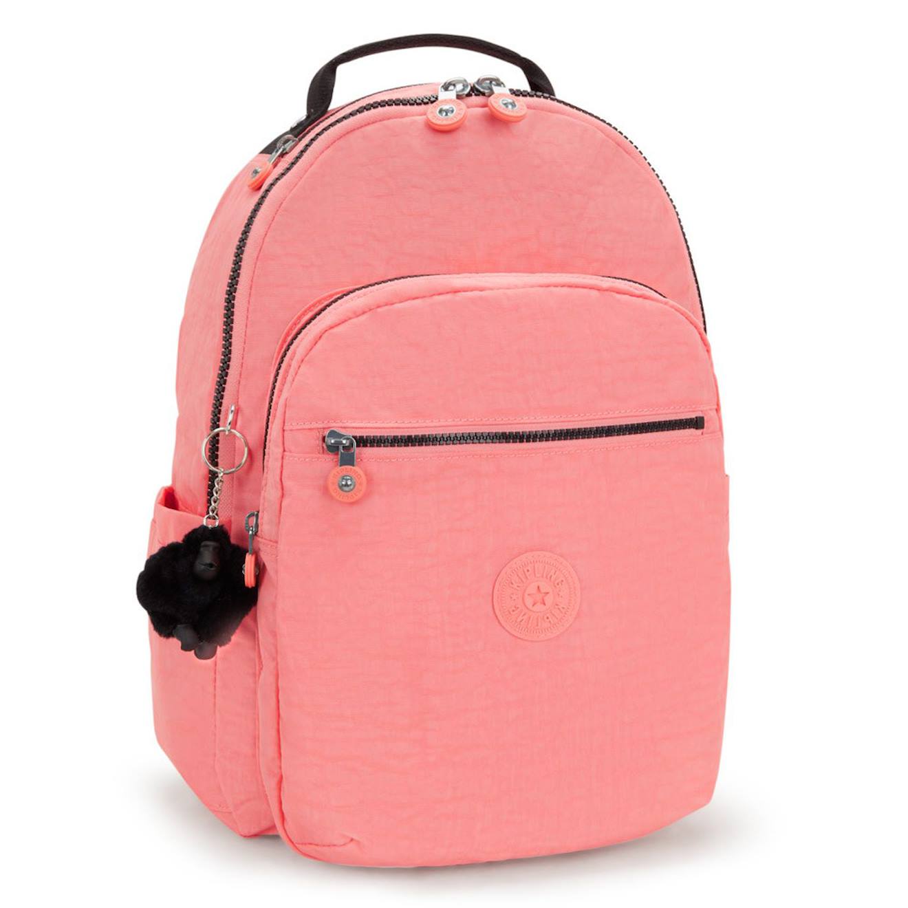 Sac À Dos Scolaire Fille Seoul Peach Peace 44 Cm - Emplacement Pour Ordinateur Pêche