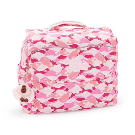 Fille-Cartable kipling codie s en polyester recyclé motif feuille palm