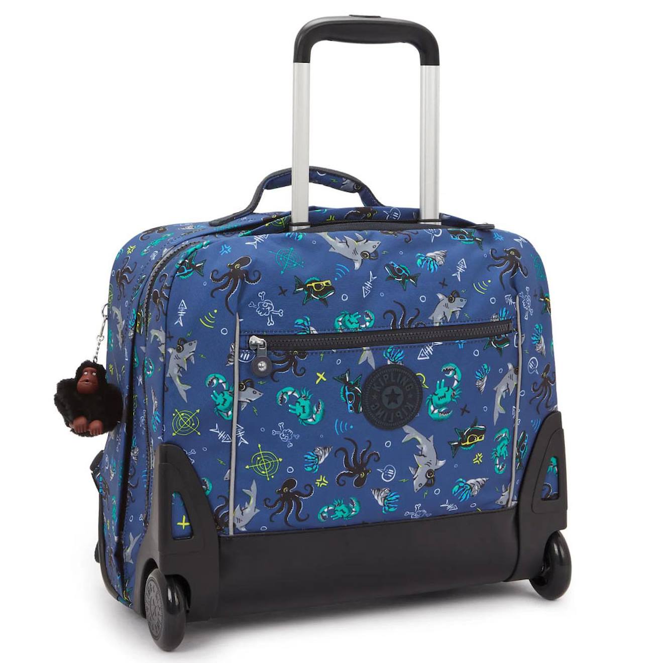 Cartable À Roulettes Garçon Motif Undersea Party Bleu / Noir