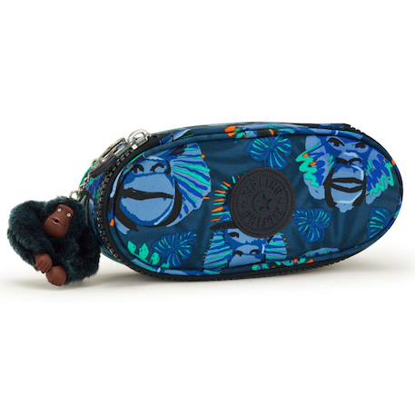 Trousse kipling duobox 20 cm design singe et feuilles – 14 porte-stylos  - vertbaudet enfant