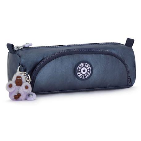 Trousse kipling cute 22 cm à 2 compartiments zippés look métallisé  - vertbaudet enfant