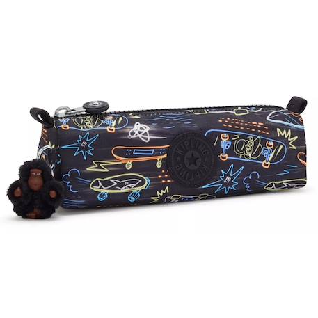 Trousse nylon lisse avec porte-clé singe  - vertbaudet enfant