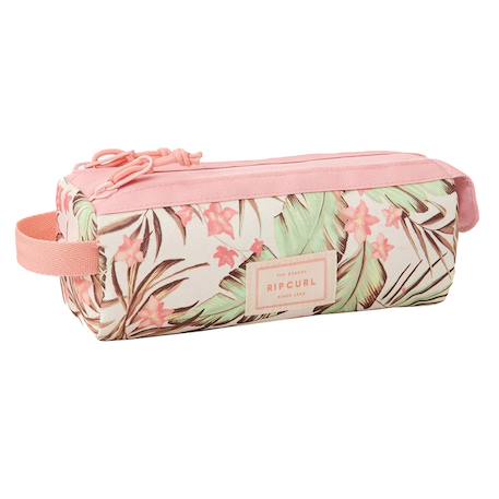 Trousse 2 compartiments 21 cm rip curl tropical floral  - vertbaudet enfant