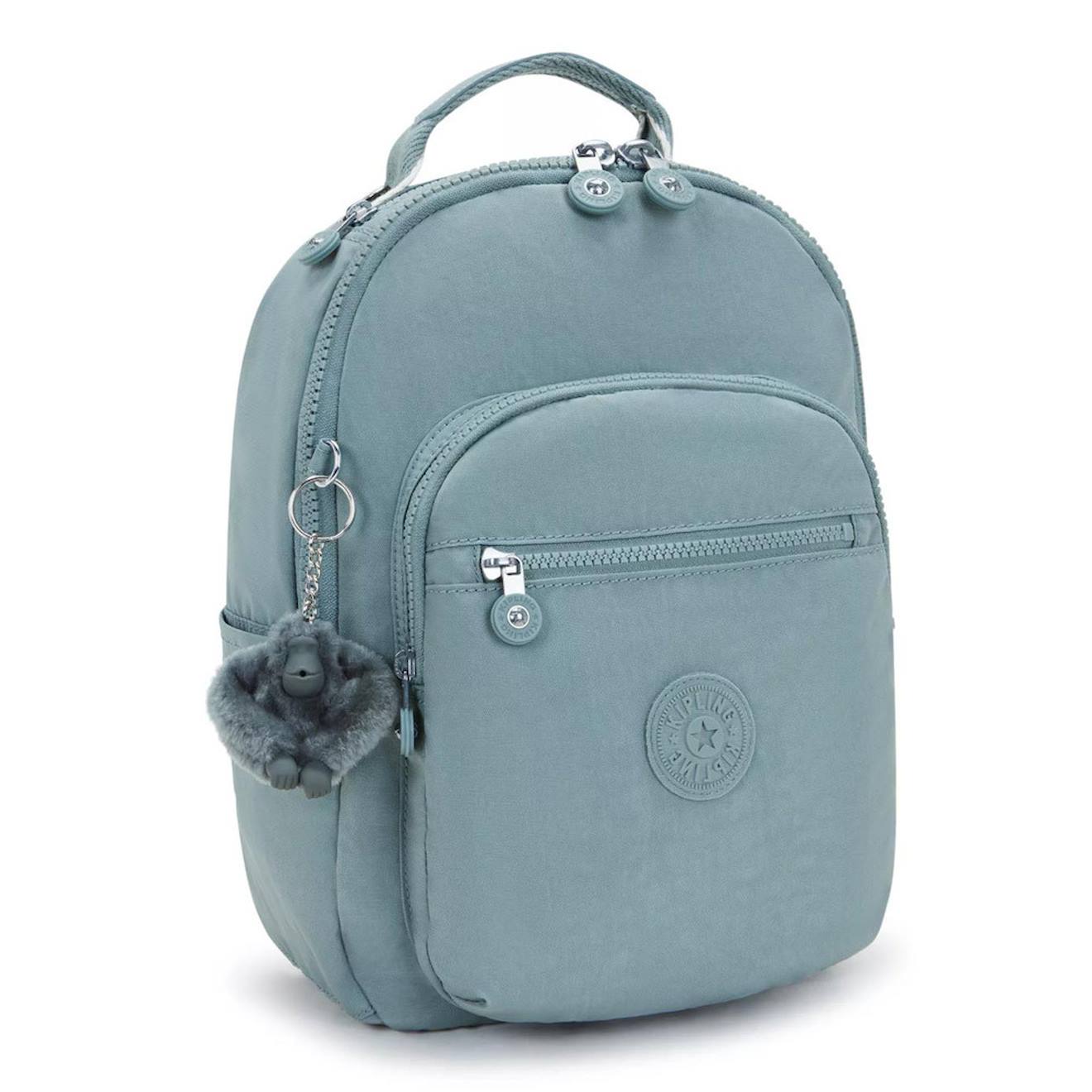 Sac À Dos Kipling Seoul S Relaxed Grey 35 Cm - Avec Poche Protectrice Pour Tablette Gris