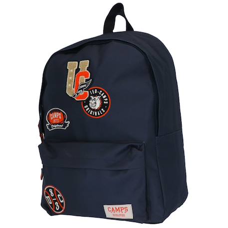 Sac à dos 42 cm camps girl multi patch 1 compartiment zippé  - vertbaudet enfant