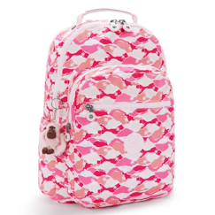 Sac à dos avec poche pour ordinateur kipling seoul lap 44 cm - coloris palm  - vertbaudet enfant