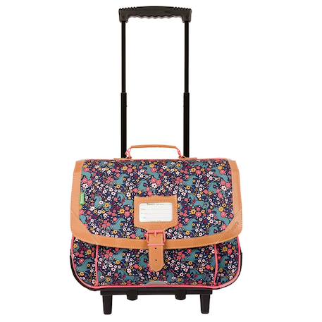 Cartable trolley 38 cm alba à roulettes bandes réfléchissantes 2 compartiments  - vertbaudet enfant