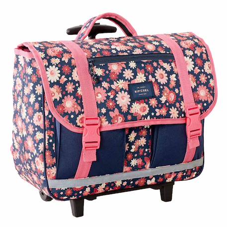 Cartable à roulettes 38 cm pour filles avec bandes réfléchissantes  - vertbaudet enfant