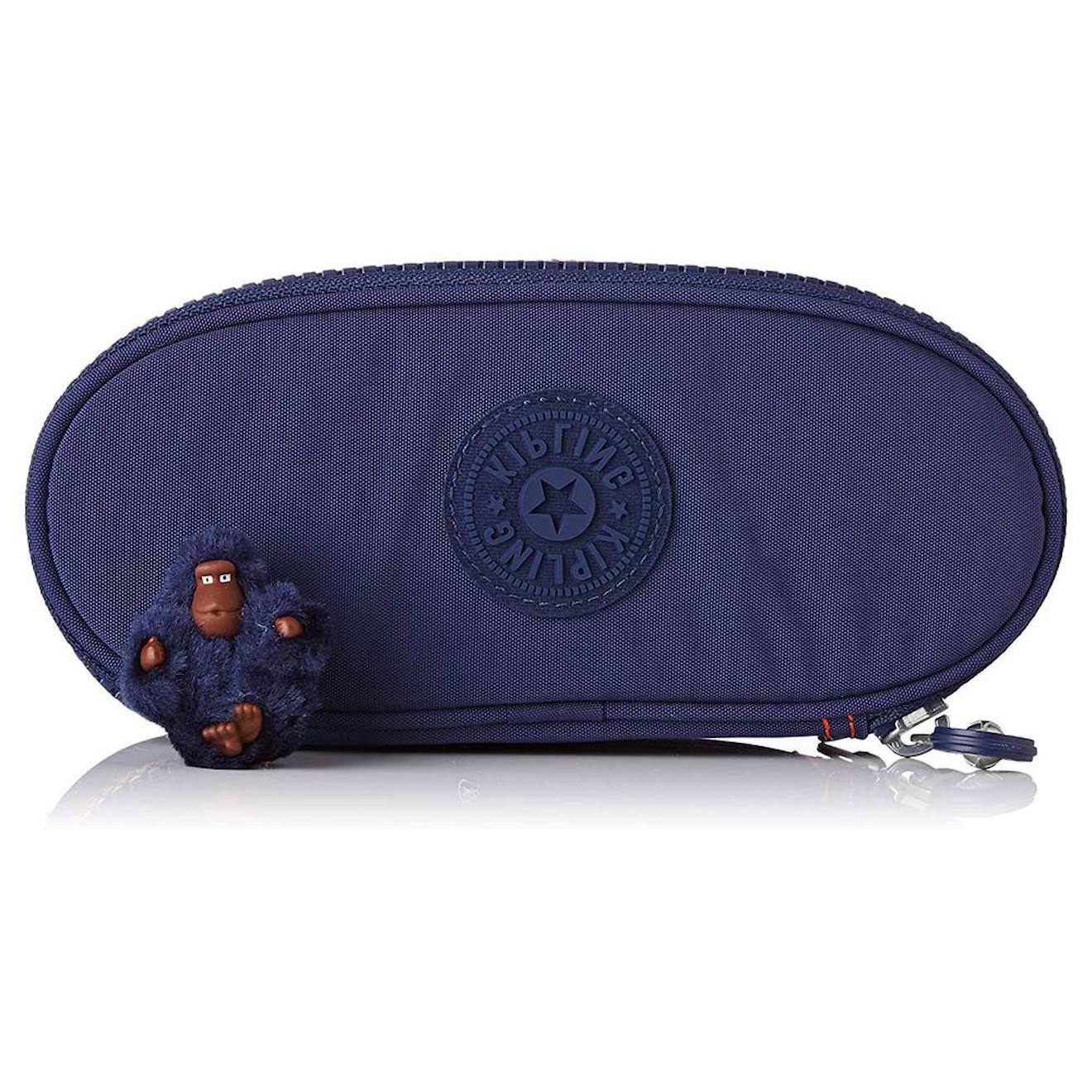Trousse Zippée Ovale Duobox 20 Cm - 14 Porte-stylos Bleu