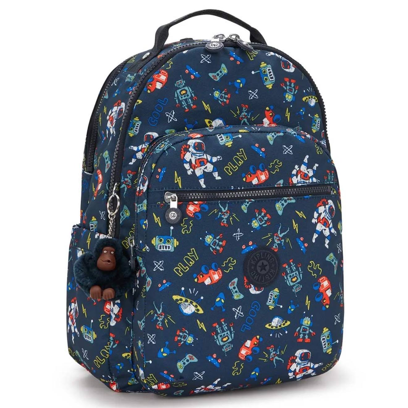 Sac À Dos Garçon Kipling Seoul Lap Space Game Avec Poche Pour Ordinateur 44 Cm Bleu / Multicolore