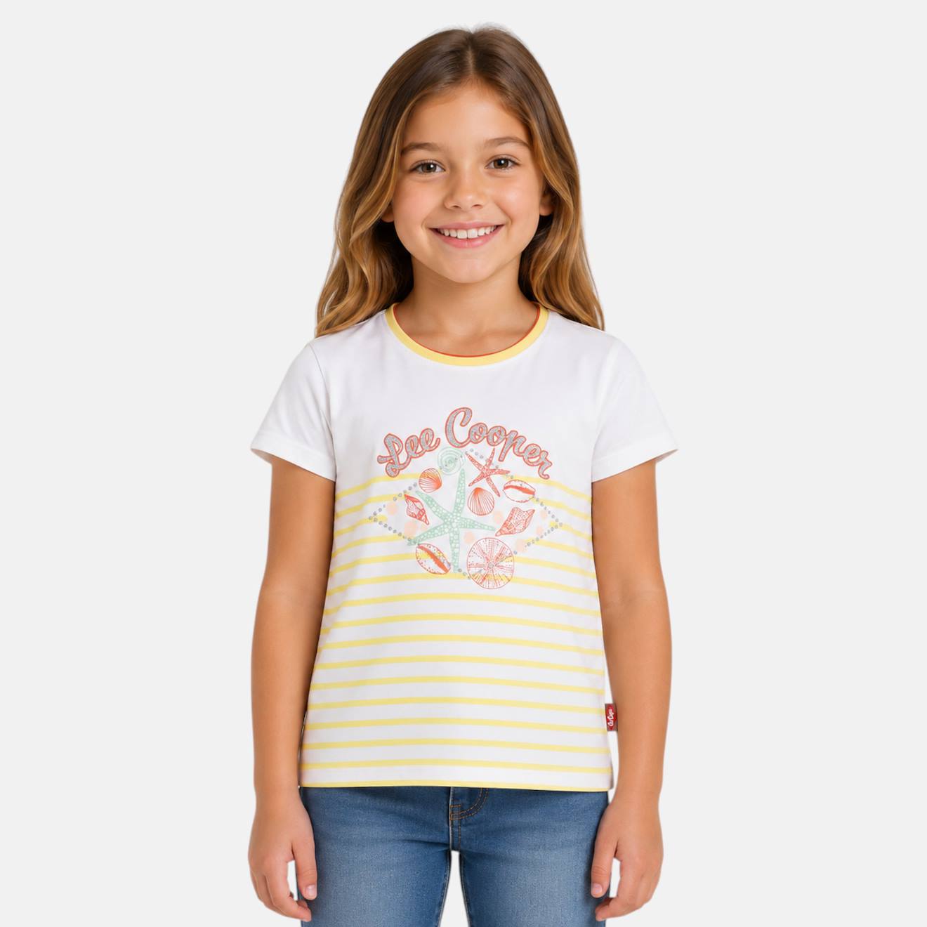 T-shirt Manches Courtes Fille Jaune