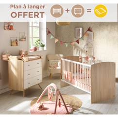 Chambre et rangement-Chambre-Chambre bébé, lit évolutif et commode à langer - access