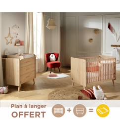 Chambre et rangement-Chambre-Chambre bébé complète, lit bébé et commode à langer - arty