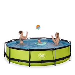 Jouet-Piscine wood ø360x76cm avec pompe filtrante