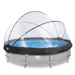 Jouet-Piscine couverte wood ø360x76cm avec pompe filtrante