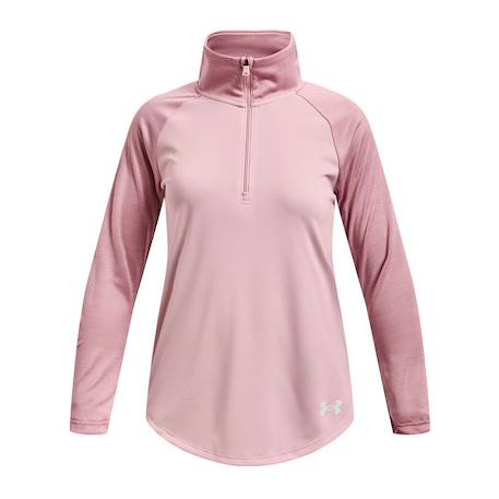 Fille-T-shirt, sous-pull-T-shirt à manches longues demi-zip fille tech graphic half