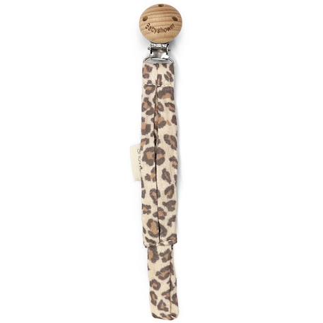 Babyshower - Attache Sucette Wood Wild Print Beige, Marron, Noir