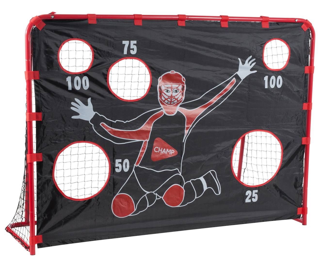 But De Floorball - Unihockey Avec Mur De But Rouge/noir