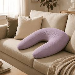 Coussin de maternité 3 en 1 : grossesse, allaitement & repos - housse double gaze coton  - vertbaudet enfant