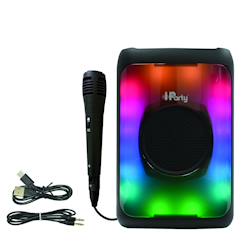 -Enceinte taille medium bluetooth® lumineuse effet flammes multicolores avec micro