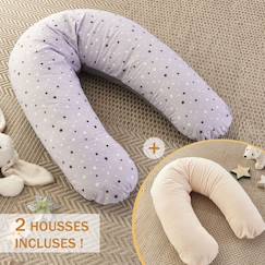 Pack coussin de maternité xxl - 2 housses : étoile & écru - grossesse, maternité et allaitement  - vertbaudet enfant