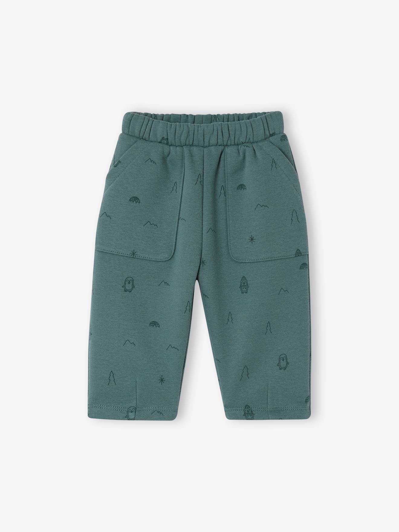 Pantalon large bébé garçon vert émeraude