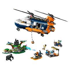 Jouet-City l'hélicoptère de l'explorateur de la jungle au camp de base 60437