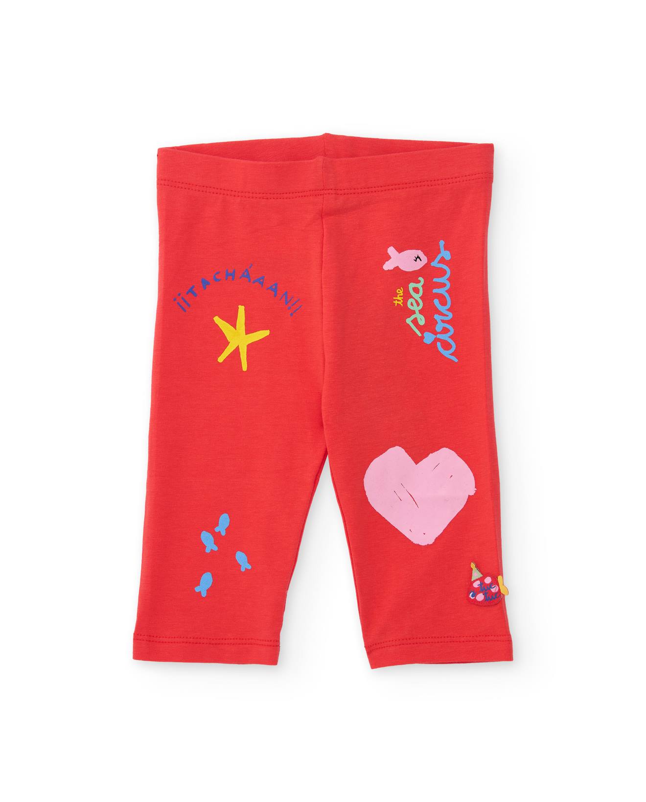 Legging En Maille Pour Fille Avec Imprims Dcoratifs Rouge 10 €