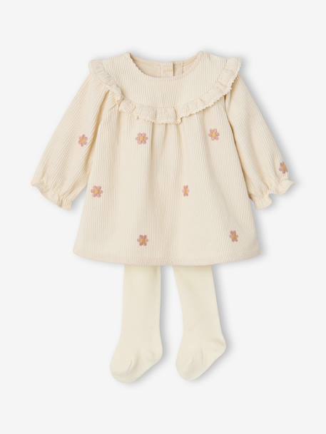 Bébé-Ensemble-Ensemble robe et collants naissance