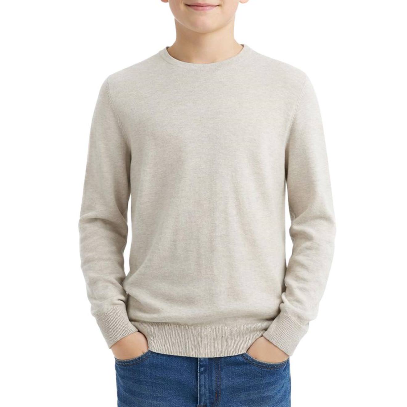 Pull Garçon Knit Neck Beige Pull Garçon Knit Neck Beige