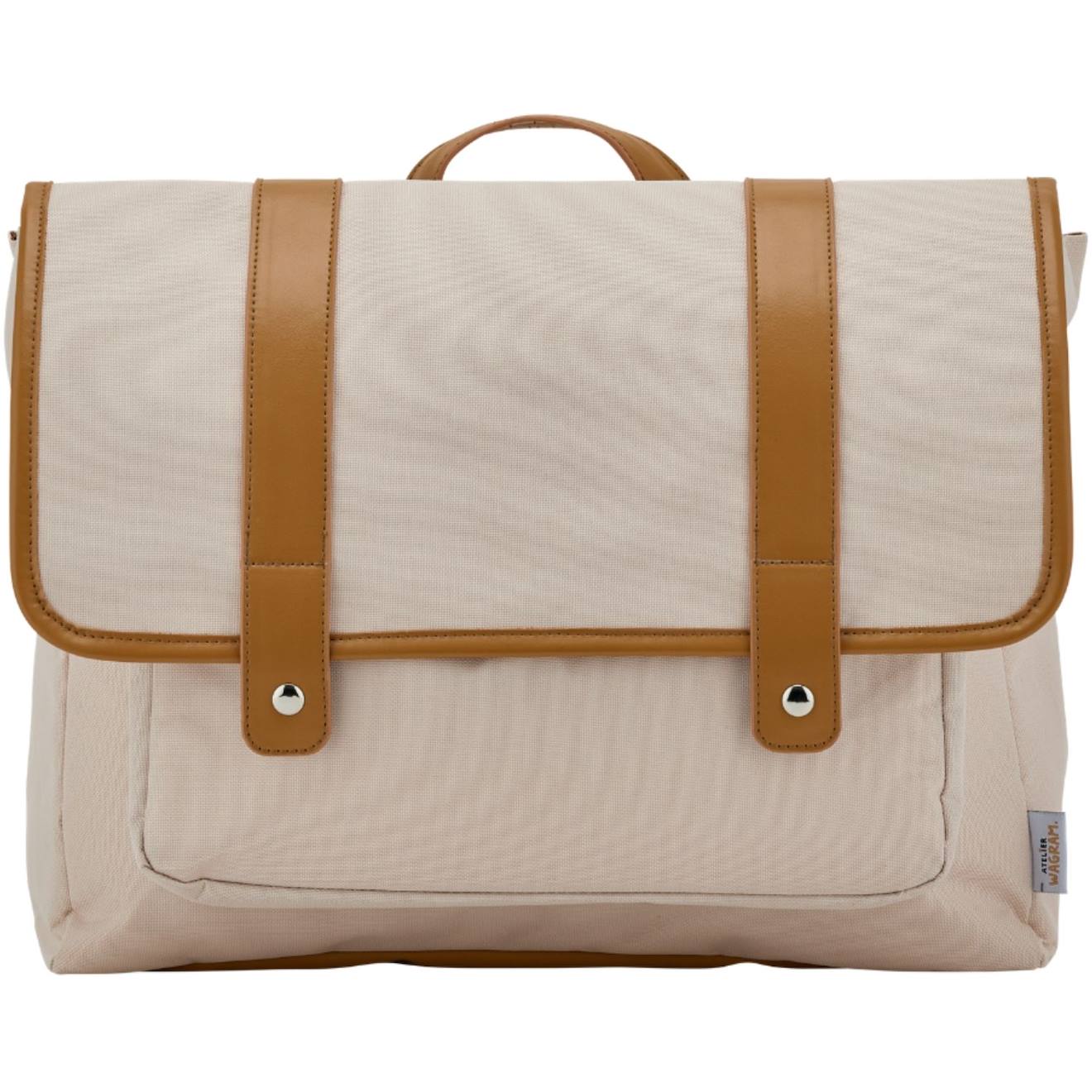 Cartable A4 Primaire 38 Cm Beige, Marron