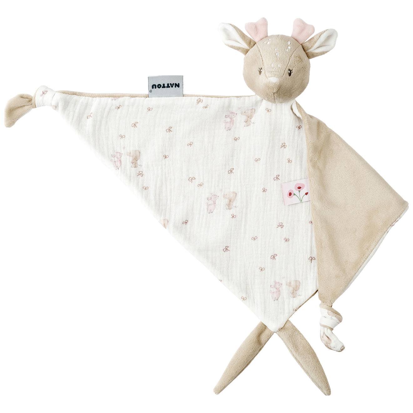 Maxi Doudou Biche Blanc-sable Beige, Blanc (Nattou) - Couverture