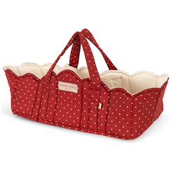 -Couffin pour poupée fraise à pois