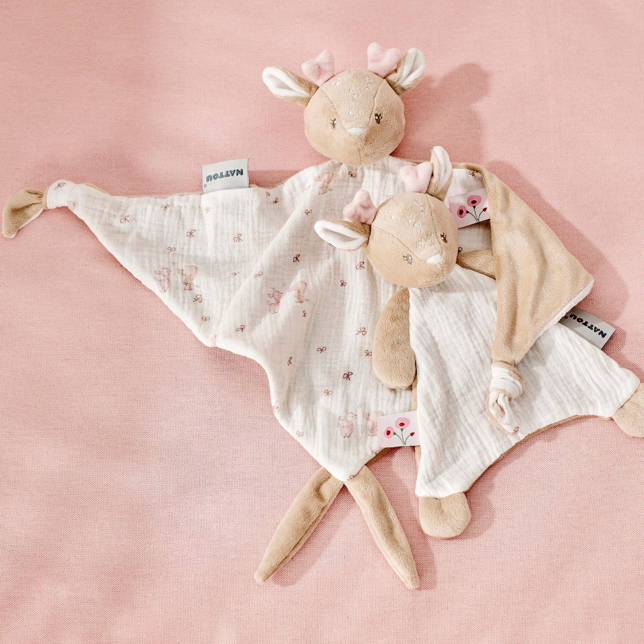 Maxi Doudou Biche Blanc-sable Beige, Blanc (Nattou) - Image 1