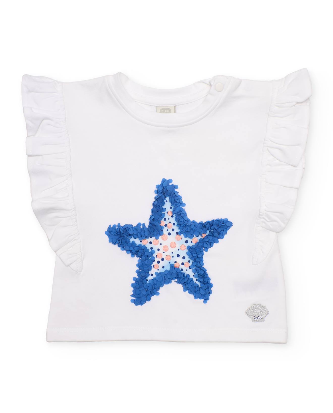 T-shirt Pour Fille En Maille Avec toile Texture Blanc 17 €