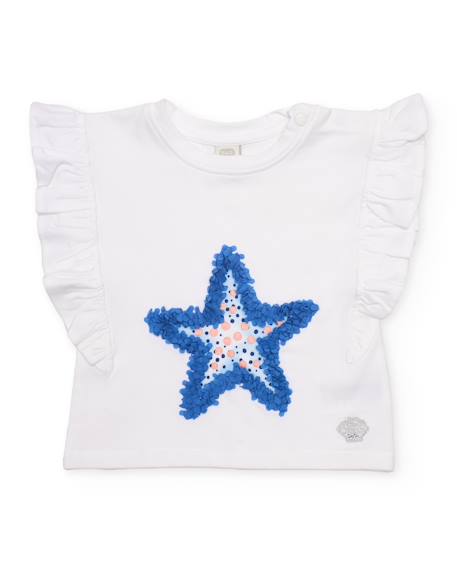 Fille-T-shirt pour fille en maille avec étoile texturée