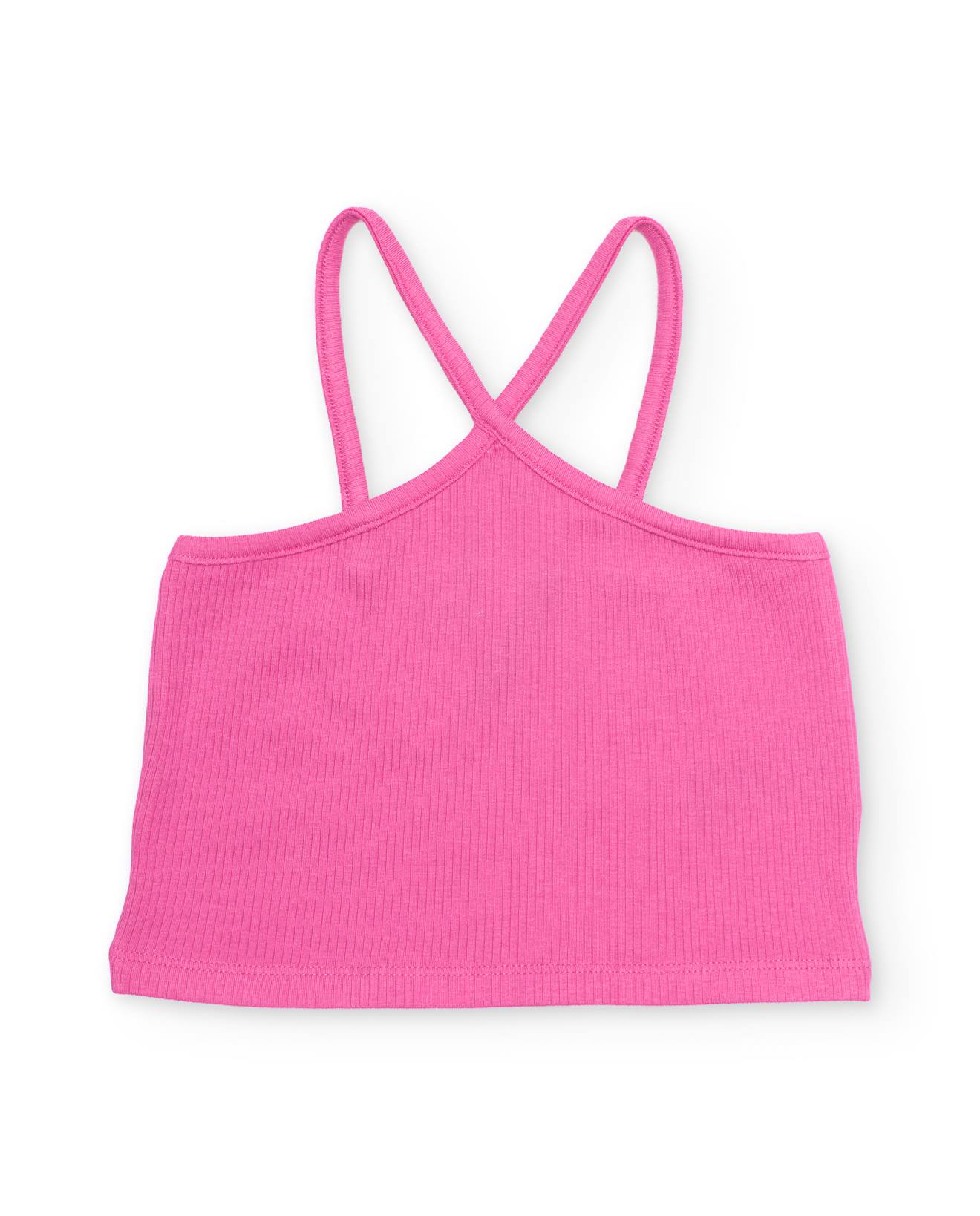Top Fille En Maille Avec Fines Bretelles Croises Rose 9 €