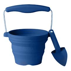 Jouet-Seau pliable en silicone avec truelle – jouet de jardin et de plage souple et coloré